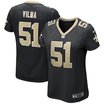 womens nike jonathan vilma black new orleans saints game re